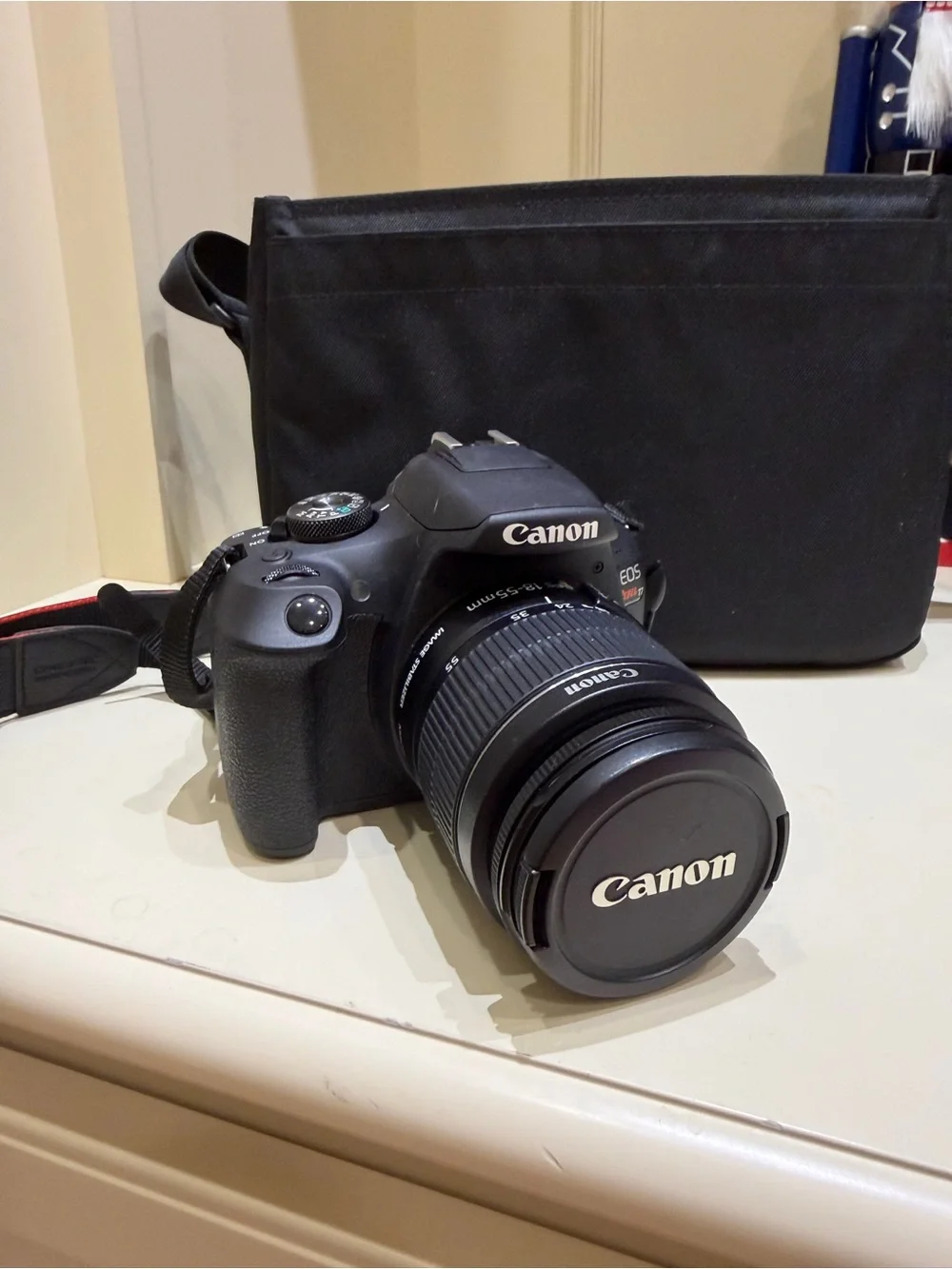 Canon Black DSLR with 18-55mm Kit Lens